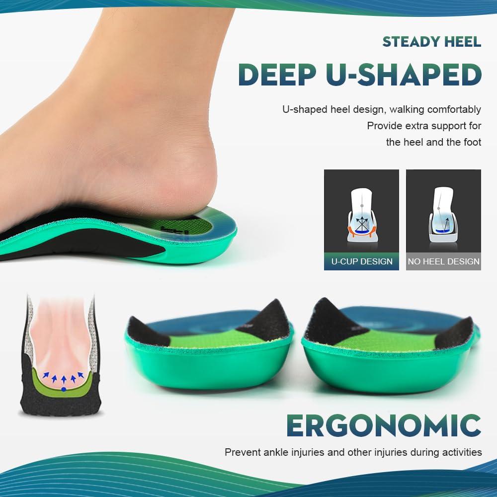 XINIFOOT XINIFOOT Performance Insoles Carbon Fiber Shock Absorbing Sport Shoe Insoles for Running, Basketball, Athletics Arch Support Insoles Inserts for Hiking Boots or Shoes