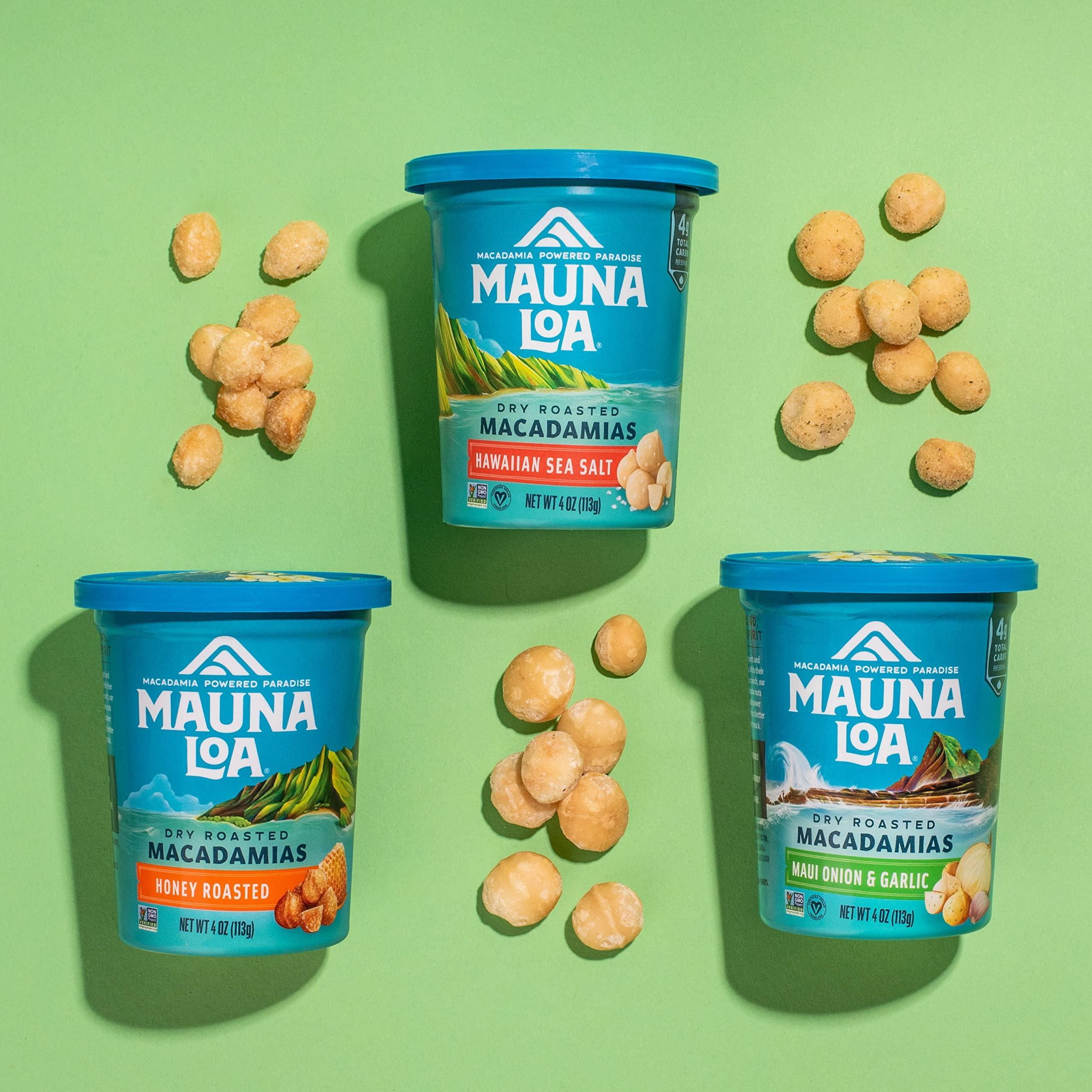 Mauna Loa Mauna Loa Premium Roasted Macadamia Nuts, Island Classic Variety Pack,4 Ounce (Pack of 3)