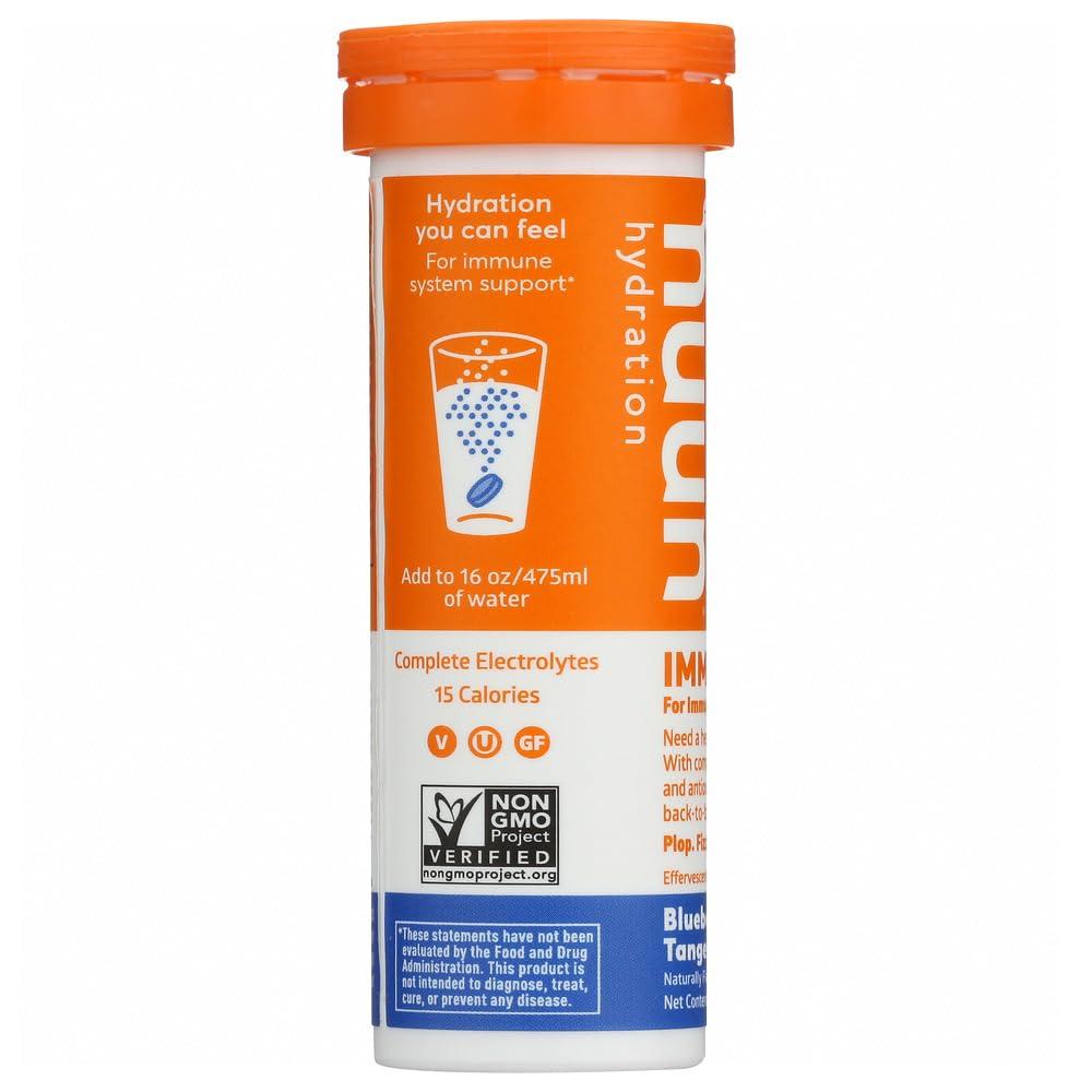 Nuun Nuun Immunity Blueberry Tangerine Electrolyte Drink Tablets, 10 Tablets (Pack of 8)