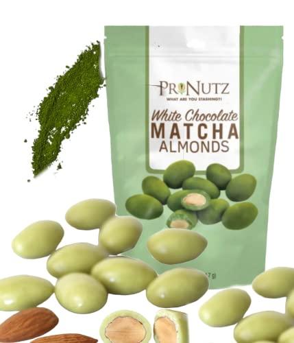 Pronutz Pronutz Premium White Chocolate Matcha Almonds - 10 oz (2 Packs of 5 oz)\"