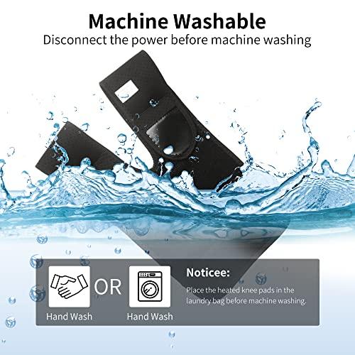 WooTshu WooTshu Heated Knee Brace Knee Heating Pad for Arthritis Pain Relief, 3 Temperature Control Thermal Therapy for Joint Soreness Swelling Cramps Rheumatism