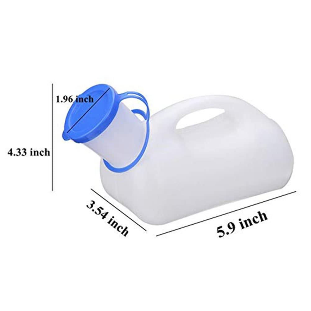 Aaron Unisex Potty Urinal for Car, Toliet Urinal for Men and Women, Bedpans Pee Bottle, with a Lid and Funnel, Plastic Can for Car, Old Man, Child and Diabetes for Camping Outdoor Travel