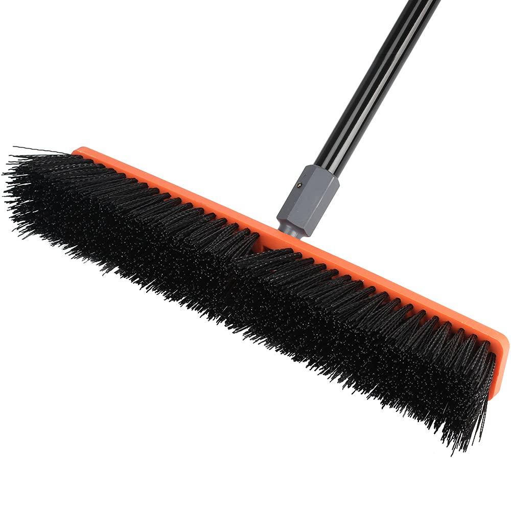 TreeLen TreeLen 18 inch Push Broom Outdoor - Heavy Duty Broom for Driveways, Sidewalks, Patios and Deck Cleans Dirt, Debris, Sand, Mud, Leaves and Water-18 Wide Bristles