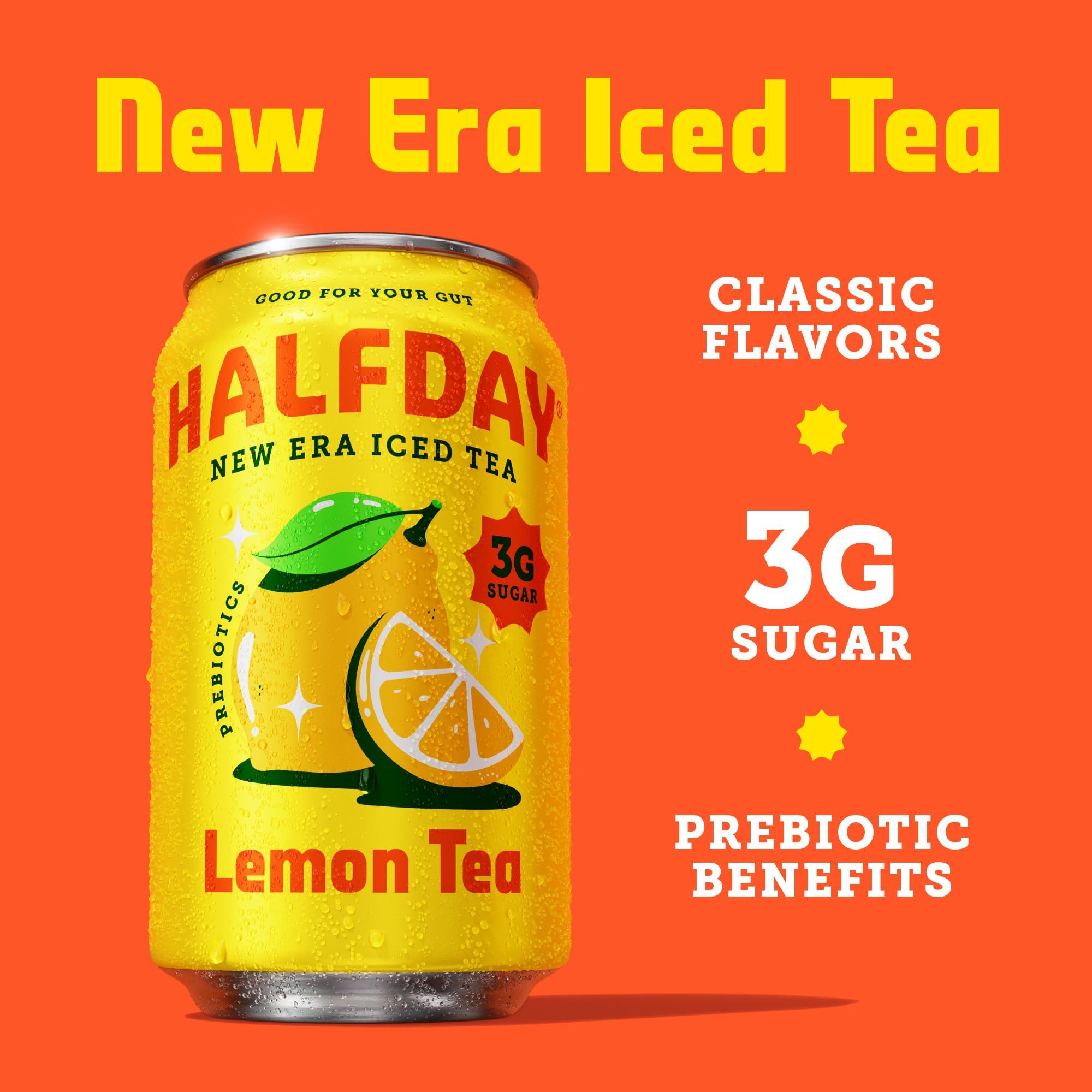 Halfday Halfday Prebiotic Lemon Iced Tea, 12 Fl Oz Can