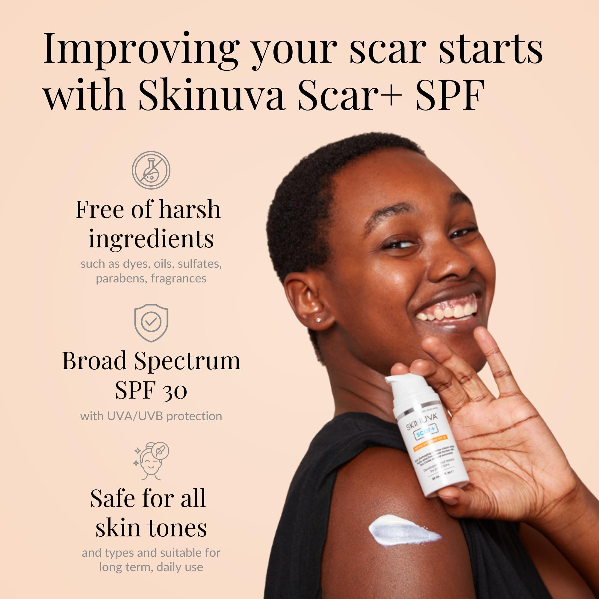 Skinuva Skinuva Next Generation Scar+ Cream - Advanced Scar+ SPF 30 Silicone Cream Matrix Formulated with Growth Factors (0.5 oz)
