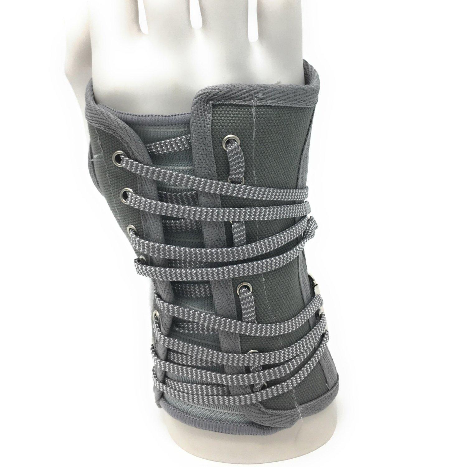OTC OTC Wrist Splint, Cock-Up Lacing, Canvas, ProChoice, Grey, Large (Right Hand)