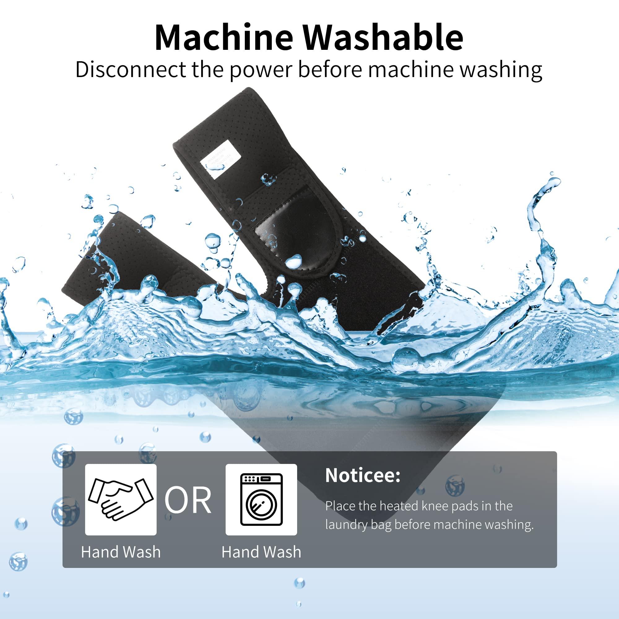 WooTshu WooTshu Heated Knee Brace Knee Heating Pad for Arthritis Pain Relief, 3 Temperature Control Thermal Therapy for Joint Soreness Swelling Cramps Rheumatism