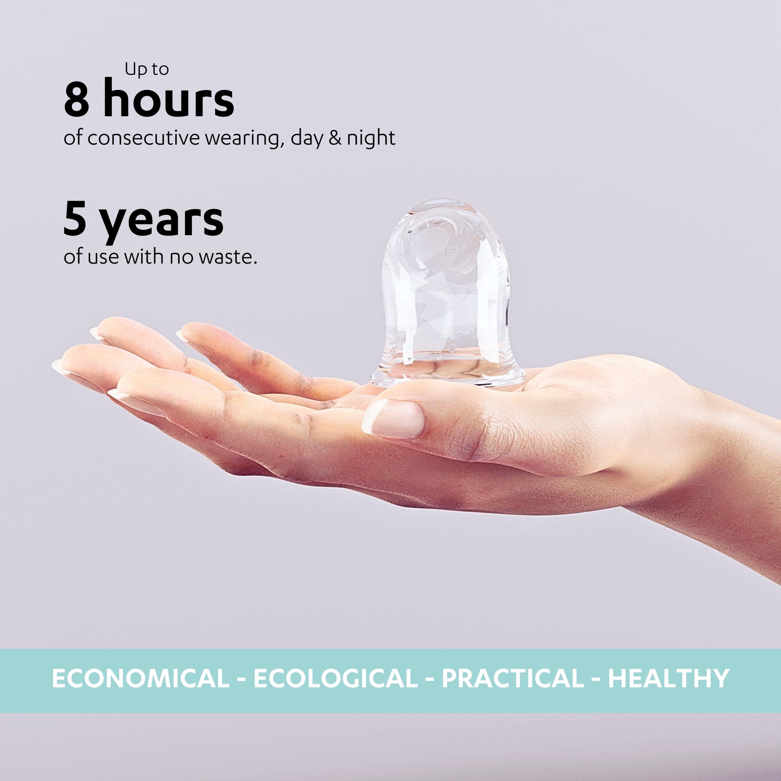 Luneale La Cup Luneale - Reusable Stemless Menstrual Cup - Patented Ergonomic Design Created with Midwives - 100% Platinum Medical-Grade Silicone - Ultra-Comfortable - Size S (Light to Medium Flow)