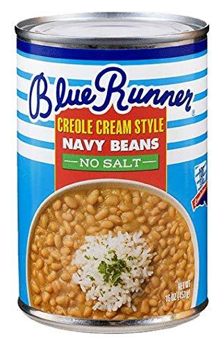 Hail Mary Gifts Blue Runner Creole Cream Style Navy Beans (No Salt Added) (Pack of 6)
