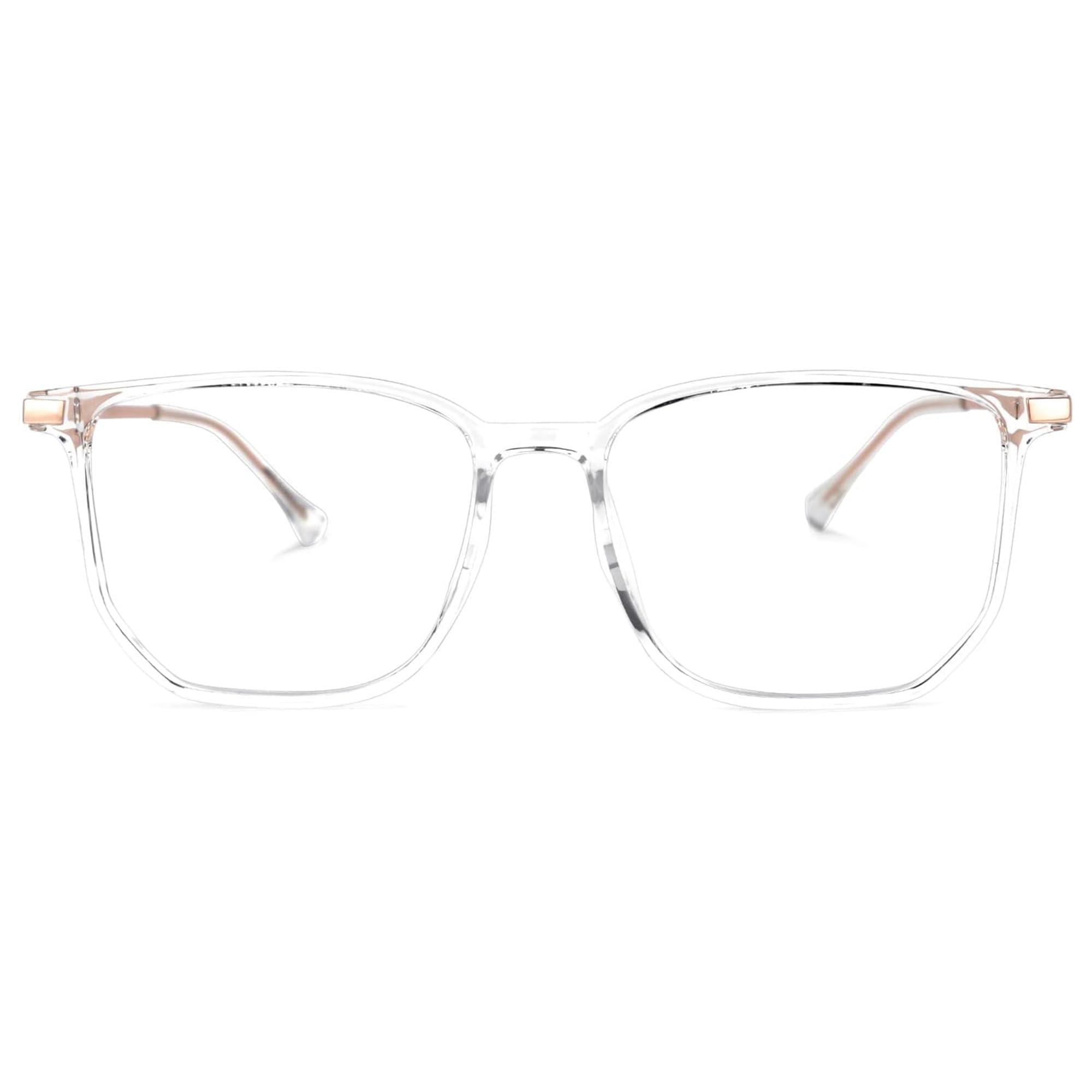 Zeelool Zeelool Readers Retro Rectangle Reading Glasses for Women Men with Standard Anti-Reflective Coating Fezell ZTT123484-02(Crystal, 2.50)