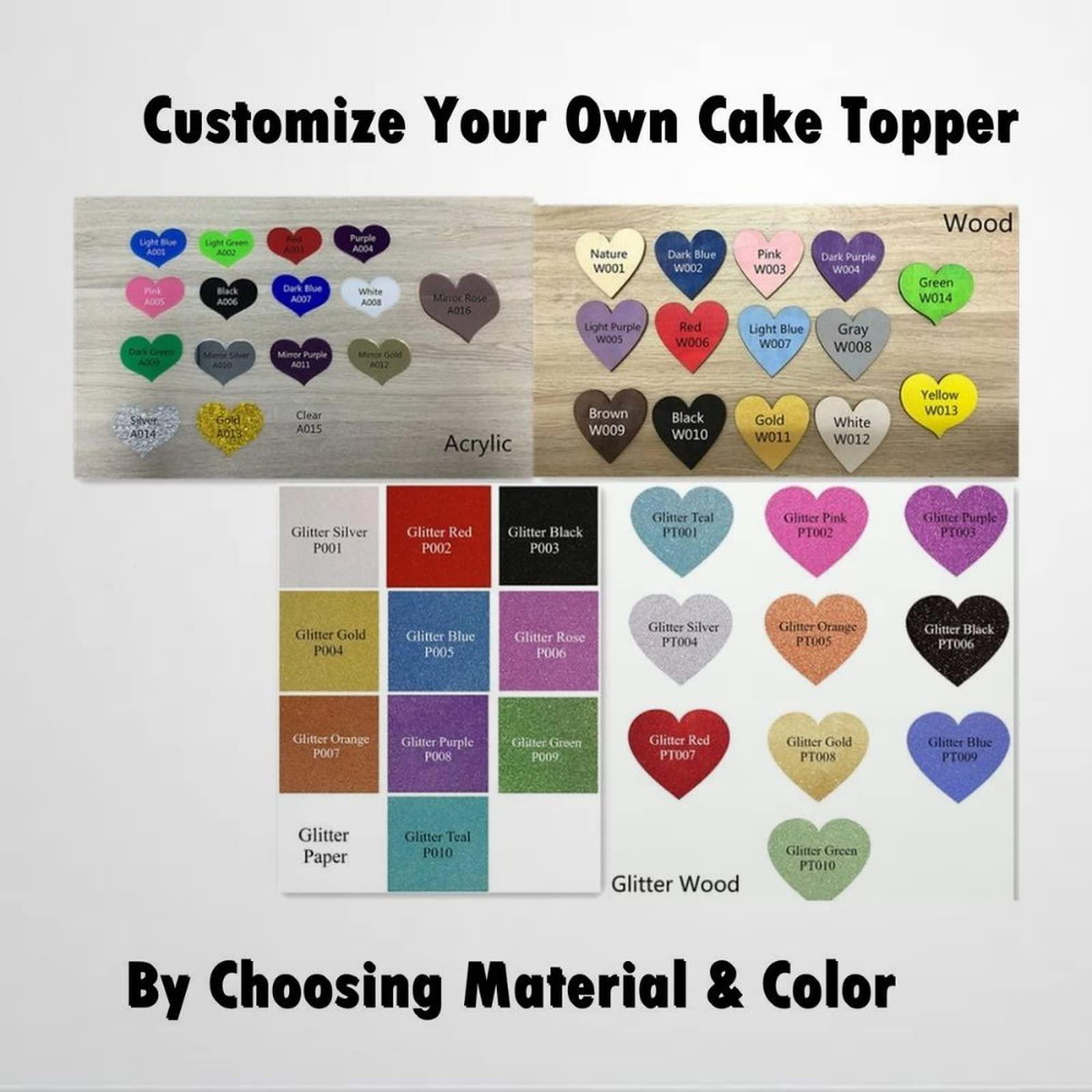 CustonCares 33 & Fabulous 33rd Birthday Cake Toppers Customize Name Any Age Number 33 Years Old Birthday Cake Decorations 33rd Anniversary Birthday Present For Family Friends Brown Wood