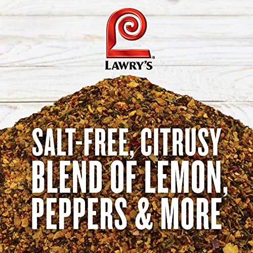 Lawry's Casero Lawry's Salt Free Lemon & Pepper Seasoning, 19 oz - One 19 Ounce Container of Lemon Pepper Seasoning with a Citrus Flavor, Best as Salt Alternative for Reduced Sodium Diets