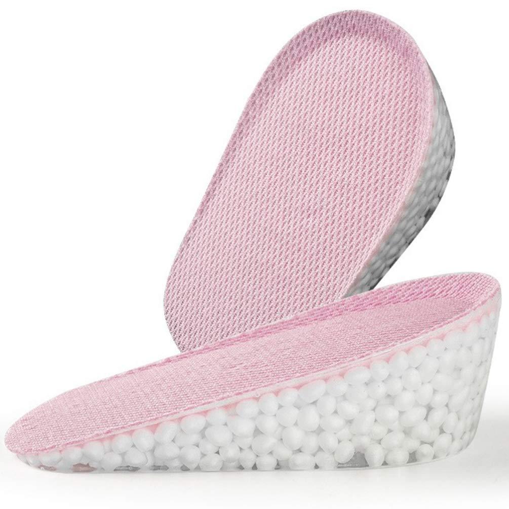 EXCEART Exceart 1 Pair Half Insoles Silicone Insole Shoe Lift Inserts Heels Lift Inserts Height Lift Pad Elevator Insoles Wooden Dustpan and Brush Half Pad High Heel Pink Men and Women