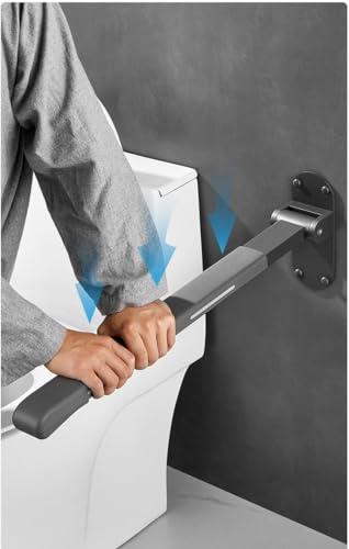 DIVIKO Handicapped Bathroom Folding Grab Bar, Handrail Safety Folding Grab bar Bathroom wc Toilet 300kg Load Safety Handrail for Elderly or Pregnant Woman (Color : A)
