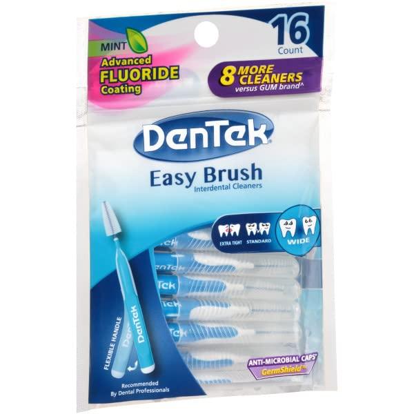 DenTek DenTek Easy Brush Wide Interdental Cleaners 16 Count (Pack of 2)