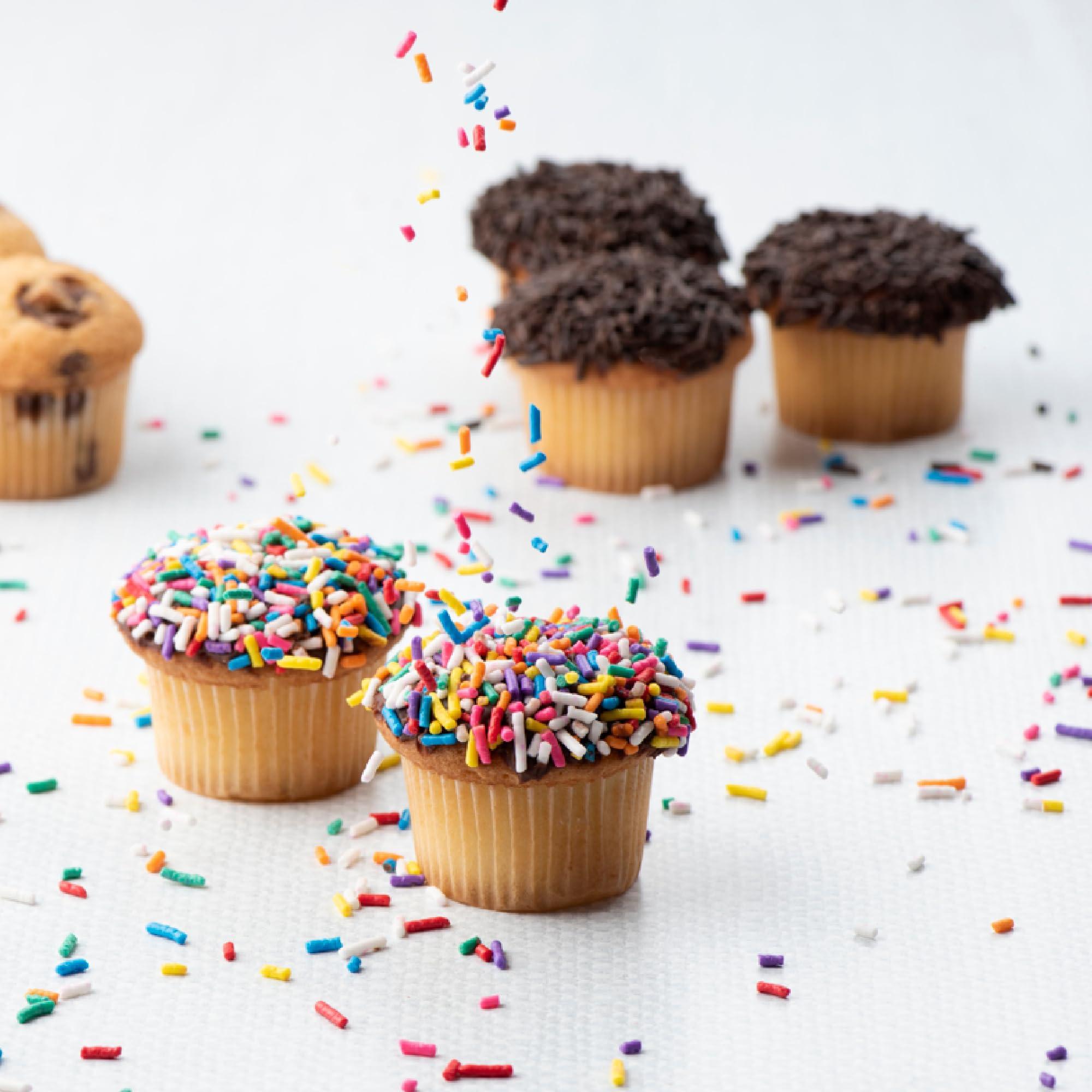 Stern's Bakery Gourmet Cookie Gift Box | 12 Individually Wrapped Sprinkle Cupcakes | Valentine Cookie Basket | Christmas, New Years & Birthdays | Men, Women & Kids | Sterns Bakery (Sprinkle Cupcake Gift Pack)