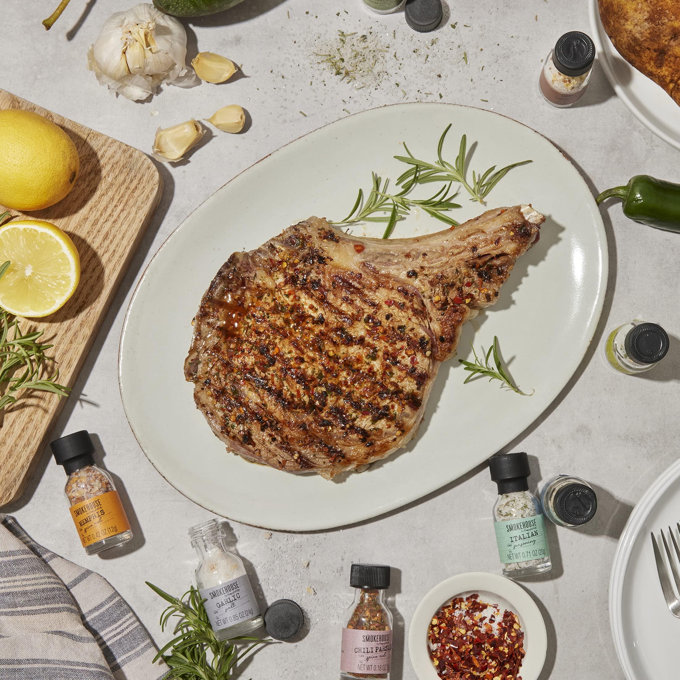 Thoughtfully Smokehouse by Thoughtfully Ultimate Grilling Spice Set, Grill Seasoning Gift Set Flavors Include Chili Garlic, Rosemary and Herb, Lime Chipotle, Cajun Seasoning and More, Pack of 20