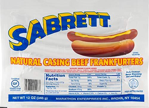 Sabrett Pack of 3 Sabrett Natural Casing Beef Frankfurters 12 oz