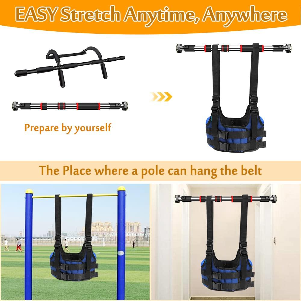 Mybow Mybow Back Stretcher Lumbar Traction Device Spine Decompression Belt for Pain Relief Stretcher Spinal Back Belt Portable Thoracic Spinal Decompression Harness Stretching Device (M)