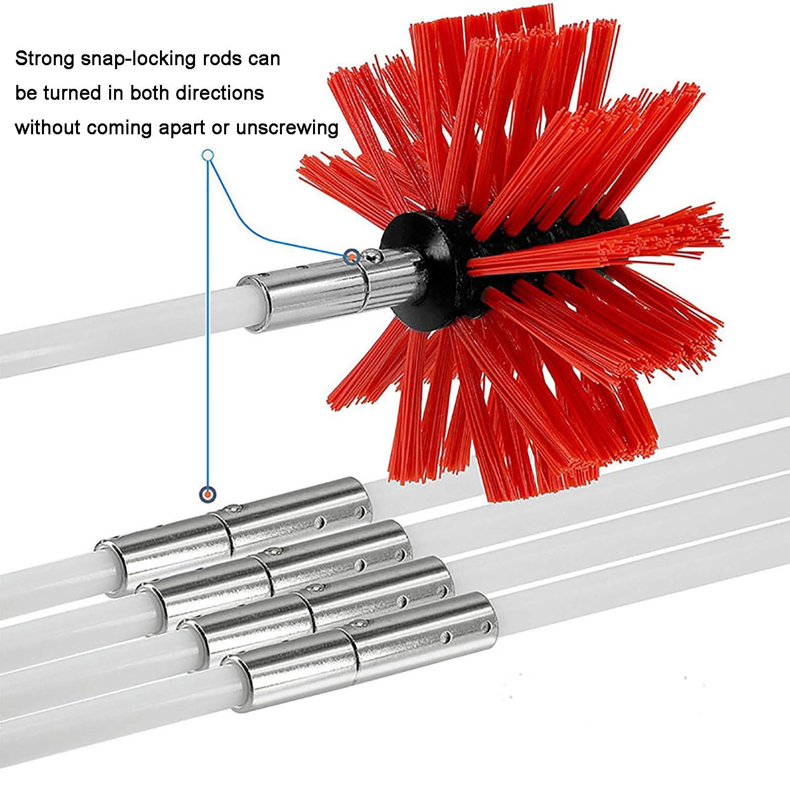 Cxlly Dryer Vent Cleaner Kit, Dryer Vent CleanerAll-in-One Dryer Cleaning Kit, Dryer Duct Cleaning Kit Includes Dryer Vent Brush, Flexible and Reusable Rods,Versatile Lint Trap Brush (Color : 12pcs 24ft)