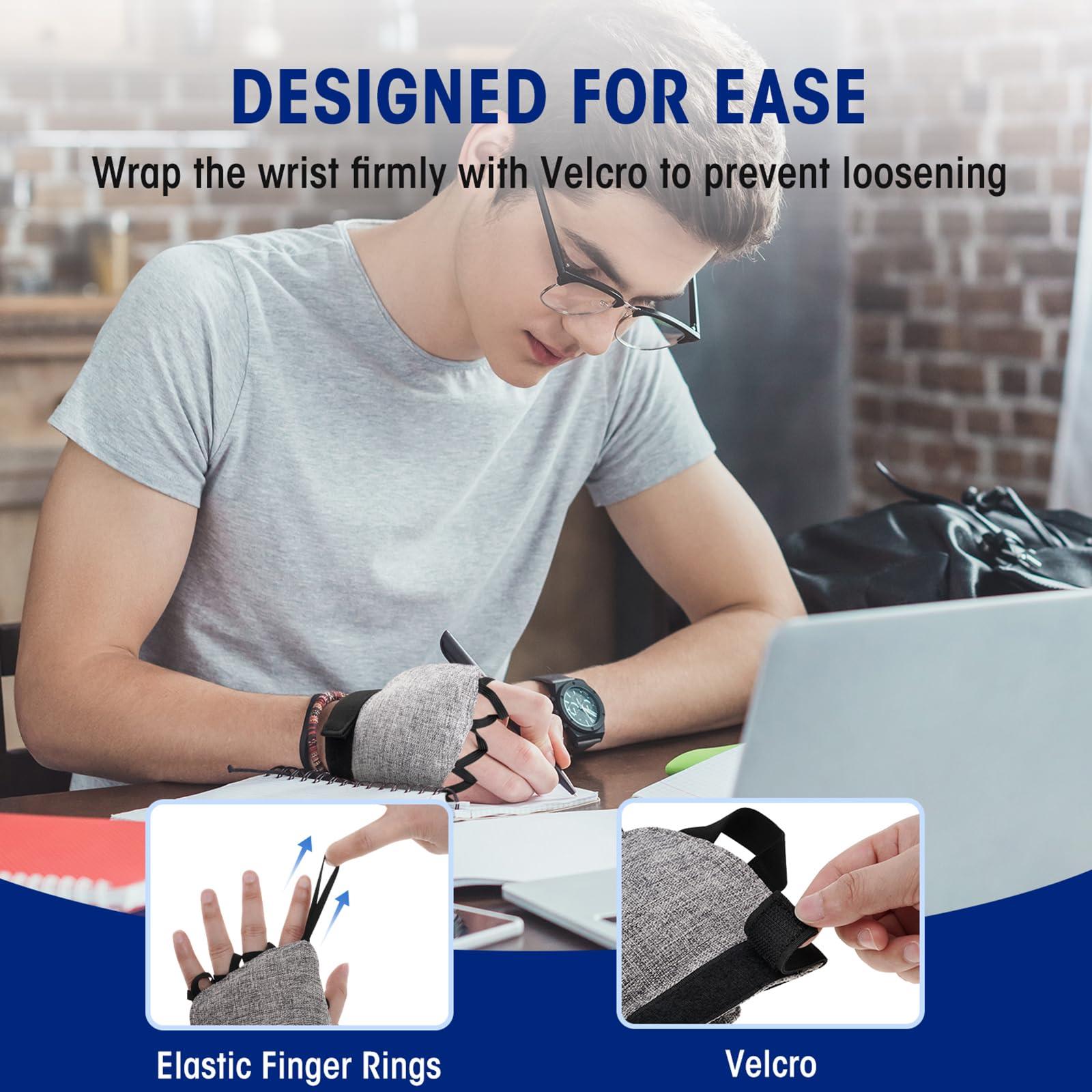 Zipcase Zipcase Weighted Gloves for Tremors to Provide Hand Stability and Improve Hand Dexterity, Perfect Writing Weights & Hand strenthening Tool (1/2lb, Left Gray