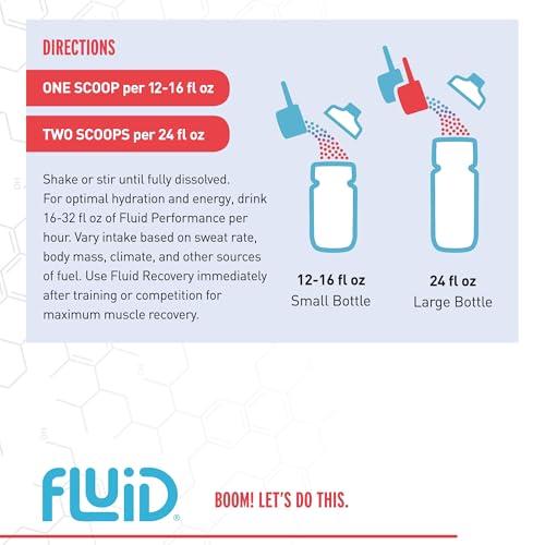 Fluid Fluid Performance - Low Sugar Endurance Fuel Sports Drink Mix with Electrolytes, All Natural Ingredients, Gluten-Free for Before or During Exercise (Passion Fruit Tea w/50mg Caffeine, 30 Serving)
