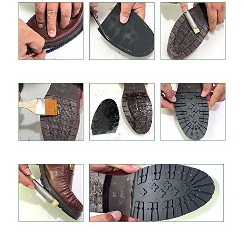 Generic 5 Pairs Shoes Rubber Half Sole and Heels,Soft Wearable Anti Slip Mute Soles DIY Shoes Repairs Accessories for Sports Shoes Leather Shoes Martin Boots (Brown Forefoot)