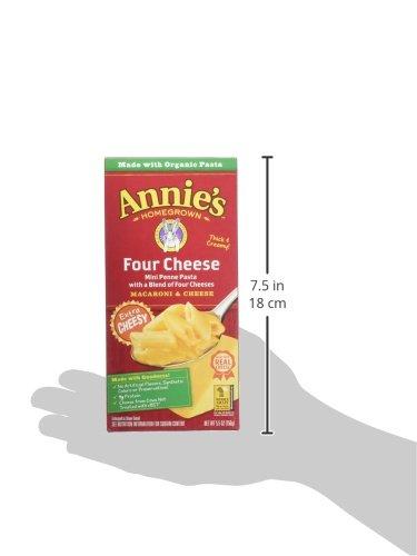Annie's Homegrown Annie’s Four Cheese Penne Macaroni and Cheese Dinner with Organic Pasta, 5.5 OZ (Pack of 12)