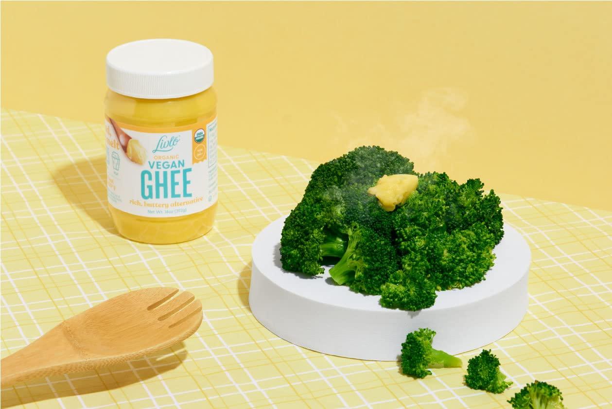 LIVLO Livlo Organic Vegan Ghee - Plant Based Butter - No Refrigeration Necessary - Dairy, Soy Free, and Gluten Free Substitute to Ghee and Butter - 14 oz.