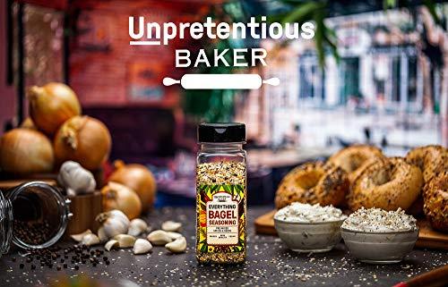 Unpretentious Everything Bagel Seasoning Add Texture & Flavor to Any Recipe, Mix of Sesame Seeds, Garlic, Onion & Salt, Convenient Shaker Bottle (8 Ounce)