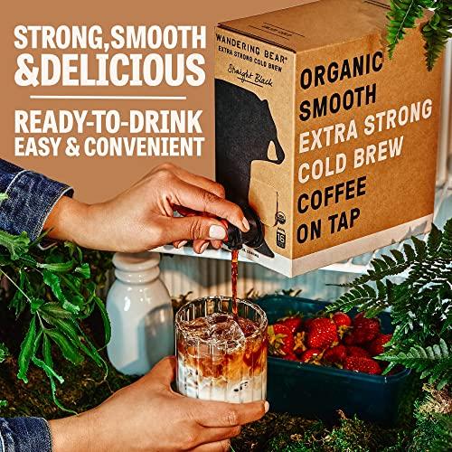 Wandering Bear Wandering Bear DECAF Cold Brew Coffee On Tap, 96 fl oz - Extra Strong, Smooth, Unsweetened, Shelf-Stable, and Ready to Drink Iced Coffee, Cold Brewed Coffee, Cold Coffee