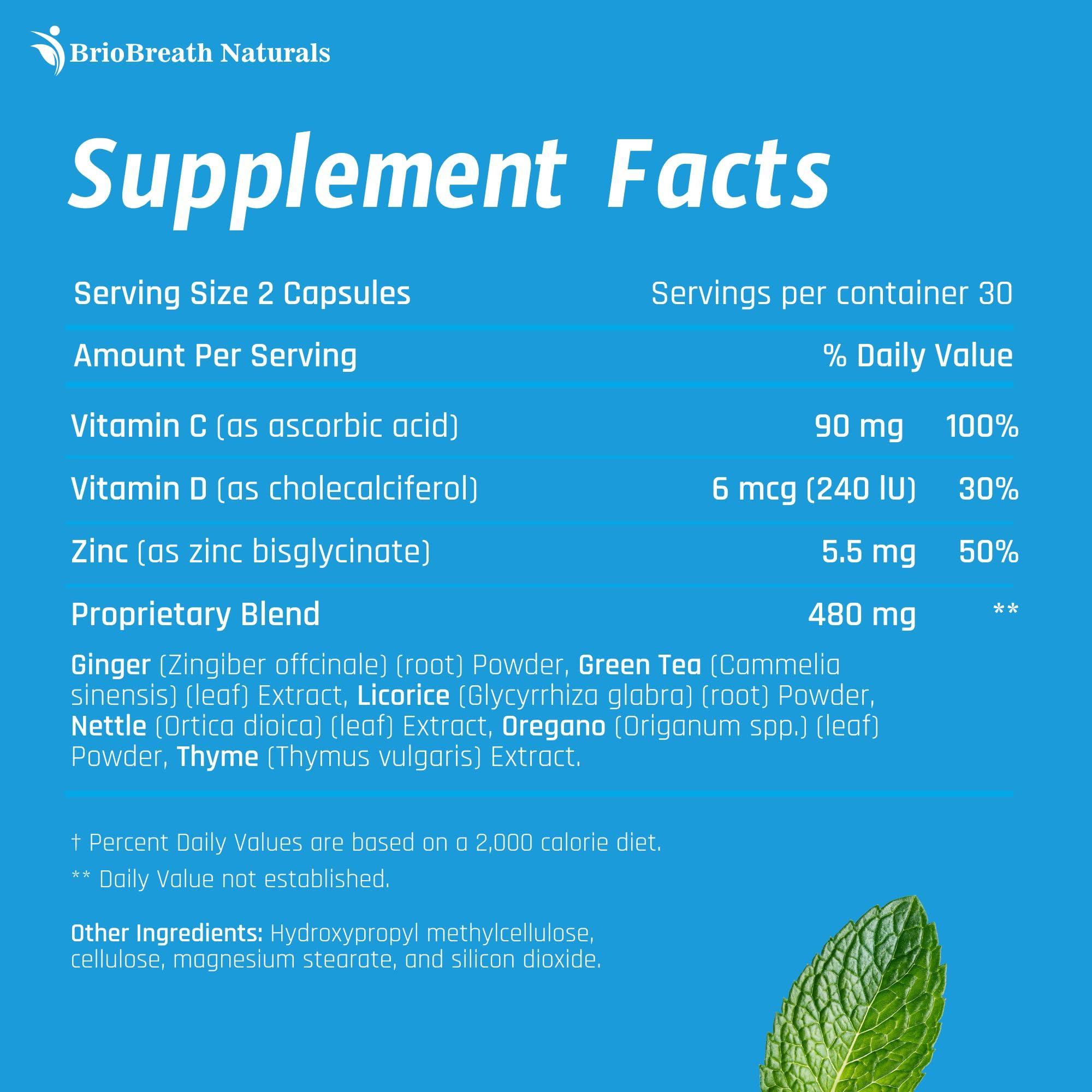 HITHINKMED Lung Support Supplement - Natural Capsules for Lung Cleanse and Detox - Made in USA - Respiratory System; Mucus Clear - Vegan Supplement for Lung Detox; Respiratory Support - 60 Capsules