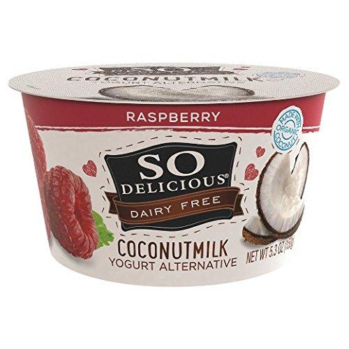 SO DELICIOUS So Delicious Dairy Free Coconut Milk Yogurt, Raspberry, 5.3 Ounce (Pack of 8)