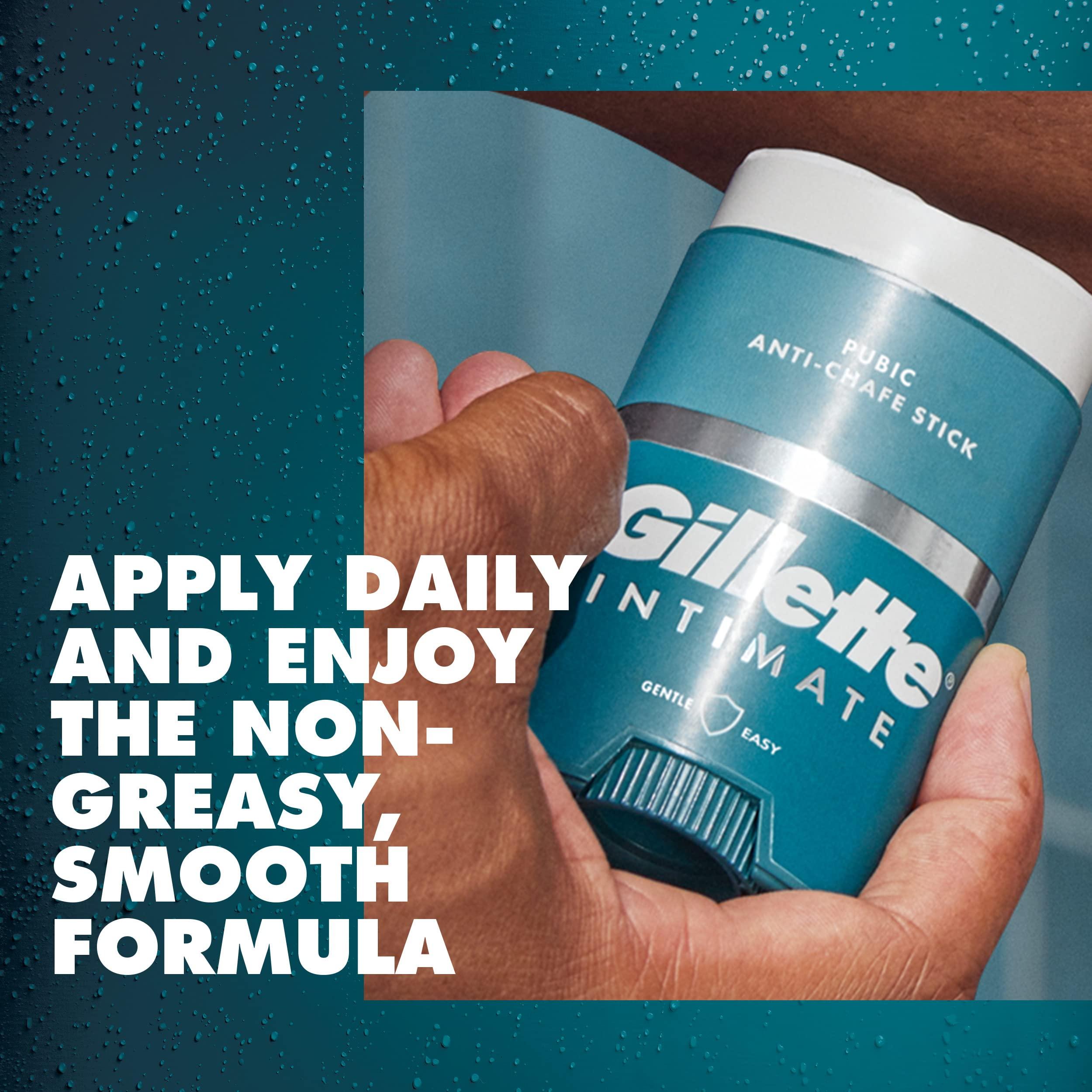 Gillette Gillette Intimate Pubic Anti-chafe Stick, Reduces Rubbing and Irritation, Pubic Anti-Chafing For Men, Easy Application, Dermatologist Tested