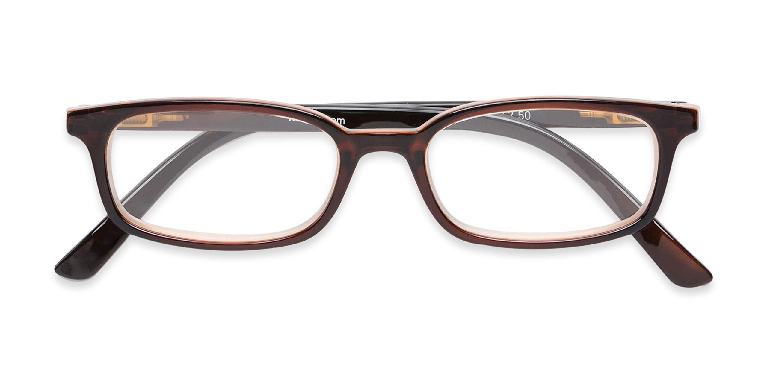 Readers Readers.com Reading Glasses: The Brookside rectangle Style for Men and Women