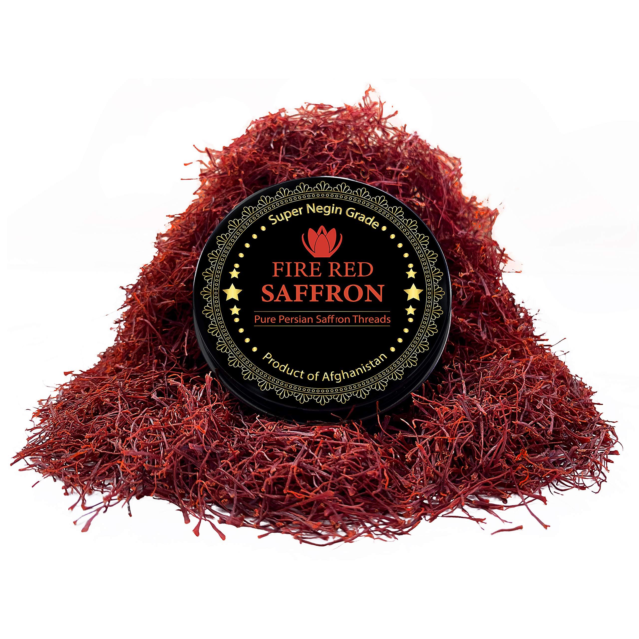 Vanilla Bean Kings Premium Saffron Threads, Pure All Red Saffron Spice | Super Negin Grade | For Culinary Use Such as Tea, Paella, Golden Milk, Rice, & Risotto (5 Grams)