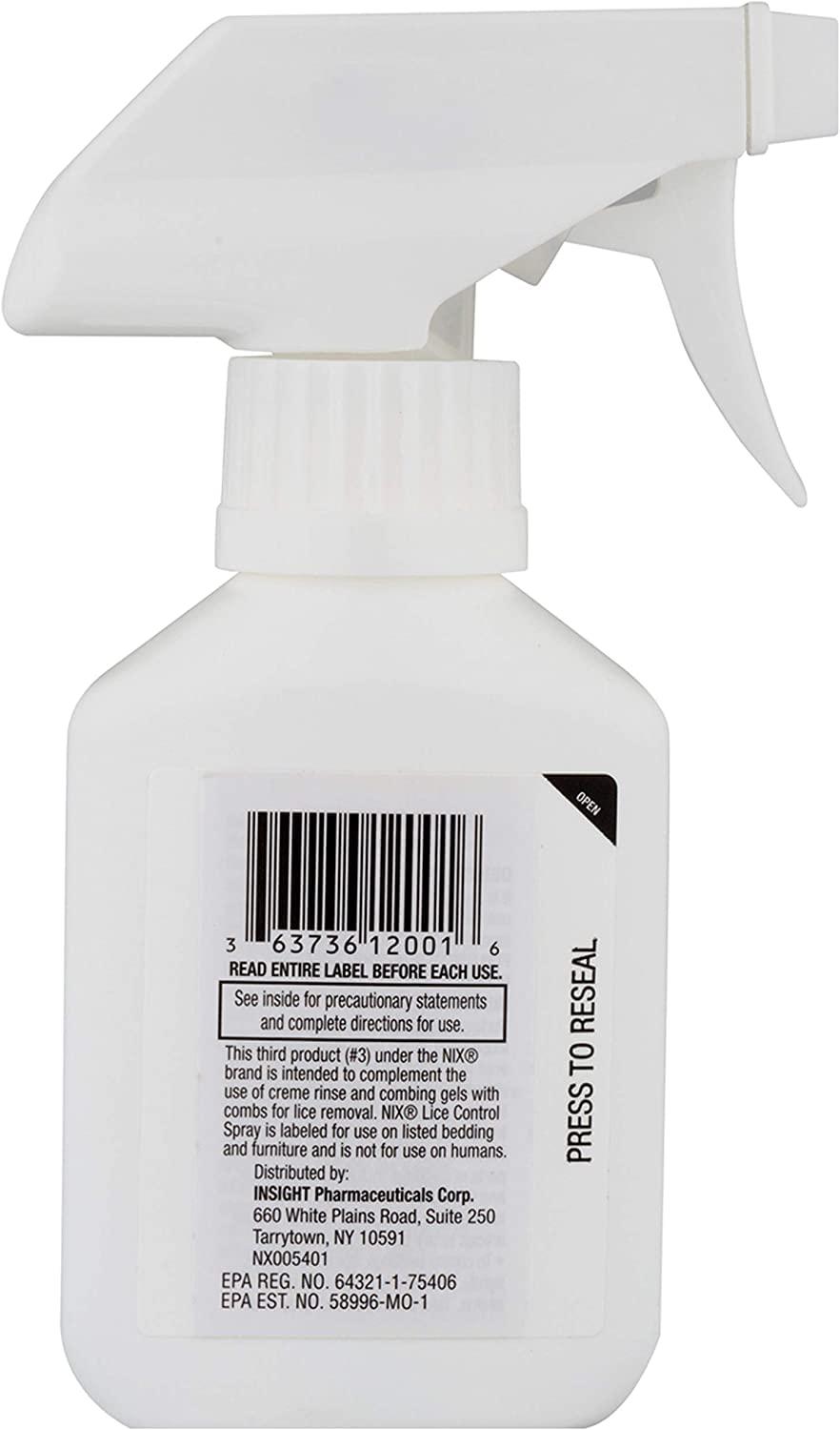 Nix Nix Lice & Bed Bug Killing Spray for Home, Bedding & Furniture, 5 fl oz. (Pack of 3)