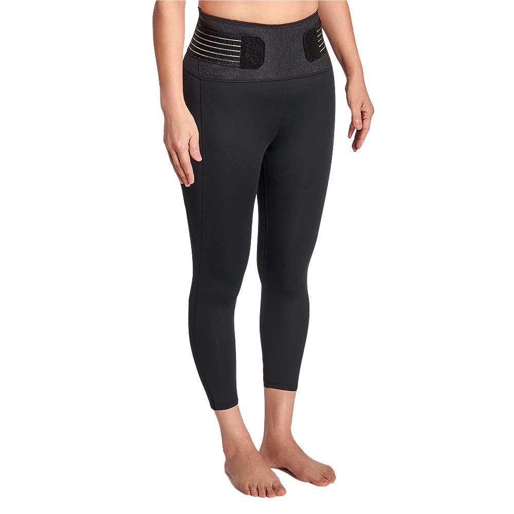 Tommie Copper Tommie Copper Women’s Pro-Grade Lower Back Support Leggings I Breathable, Adjustable Straps, UPF 50 Discreet Low Back Support - Black - X-Large
