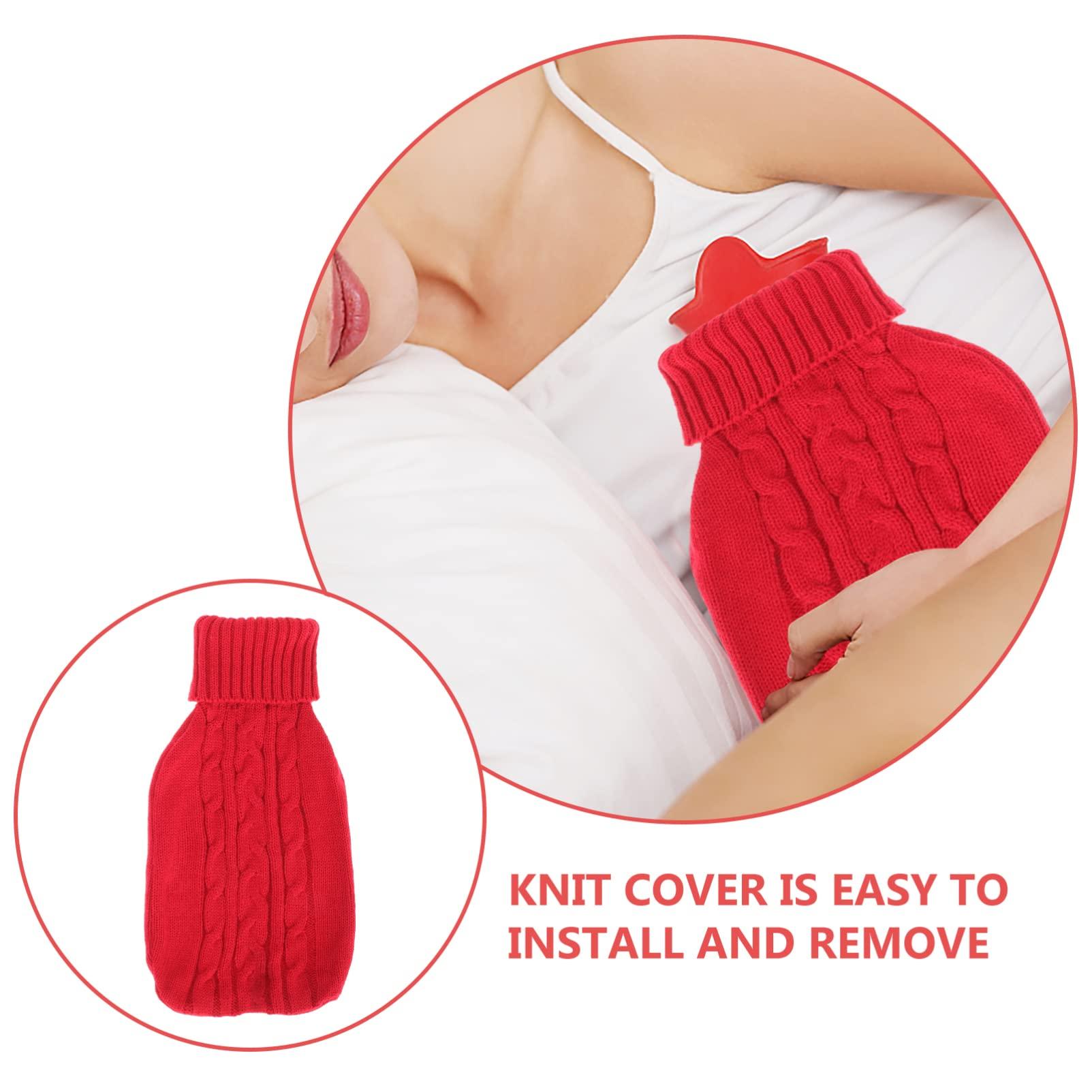 Cabilock Cabilock 4pcs Hot Water Bottle Knitted Cover Hot Water Pouch Cover Knit Hot Water Bag Water Bottle Heater Cover Hand Warm Water Bottle Cover Winter Supply Cloth Cover Outdoor Cotton Thread
