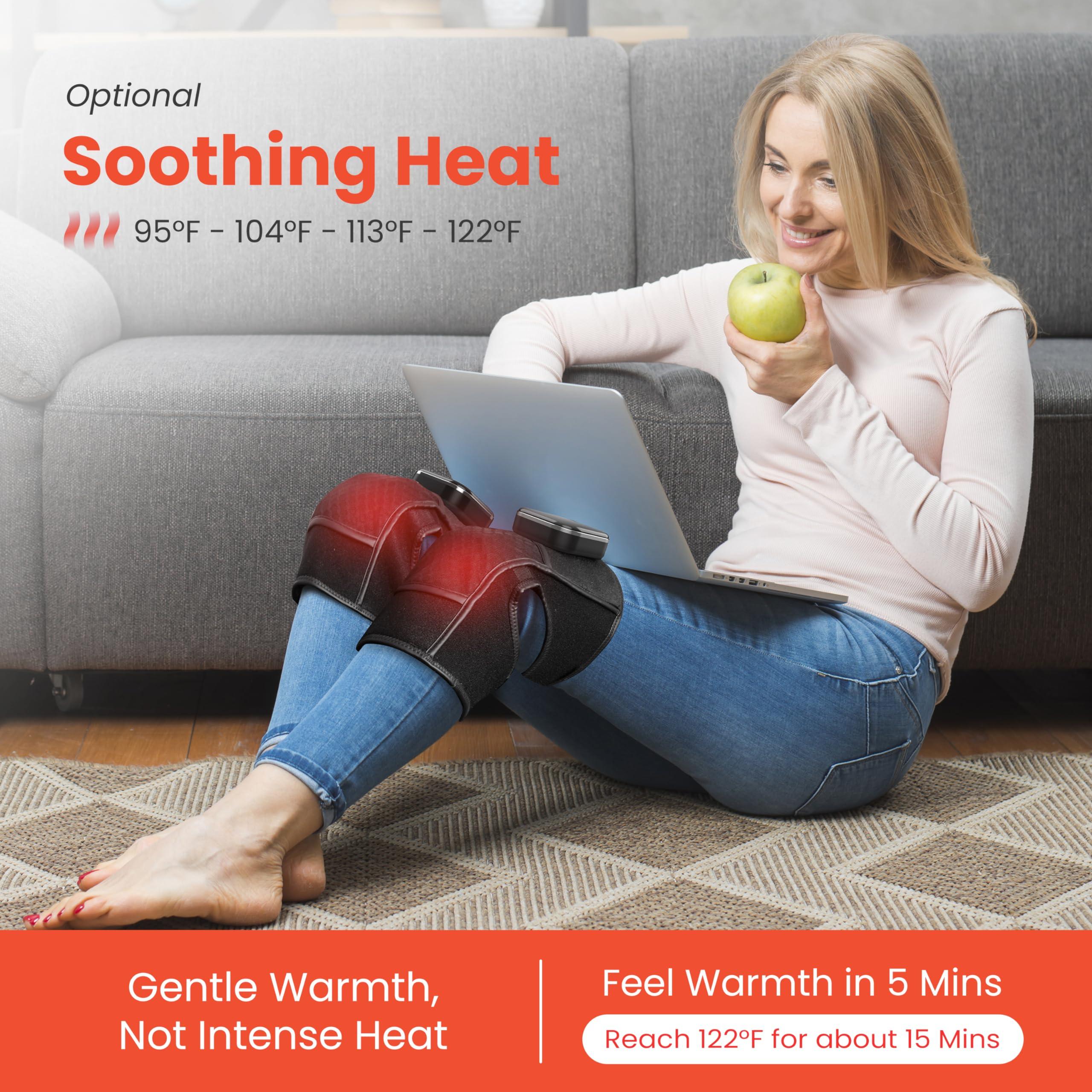 COMFIER COMFIER Cordless Knee Massager, Heated Knee Brace Wrap for Arthritis, Graphene Knee Heating Pad for Knee Pain, Electric Knee Support Fsa Hsa Eligible, Gifts for Men Women (1 Pack)