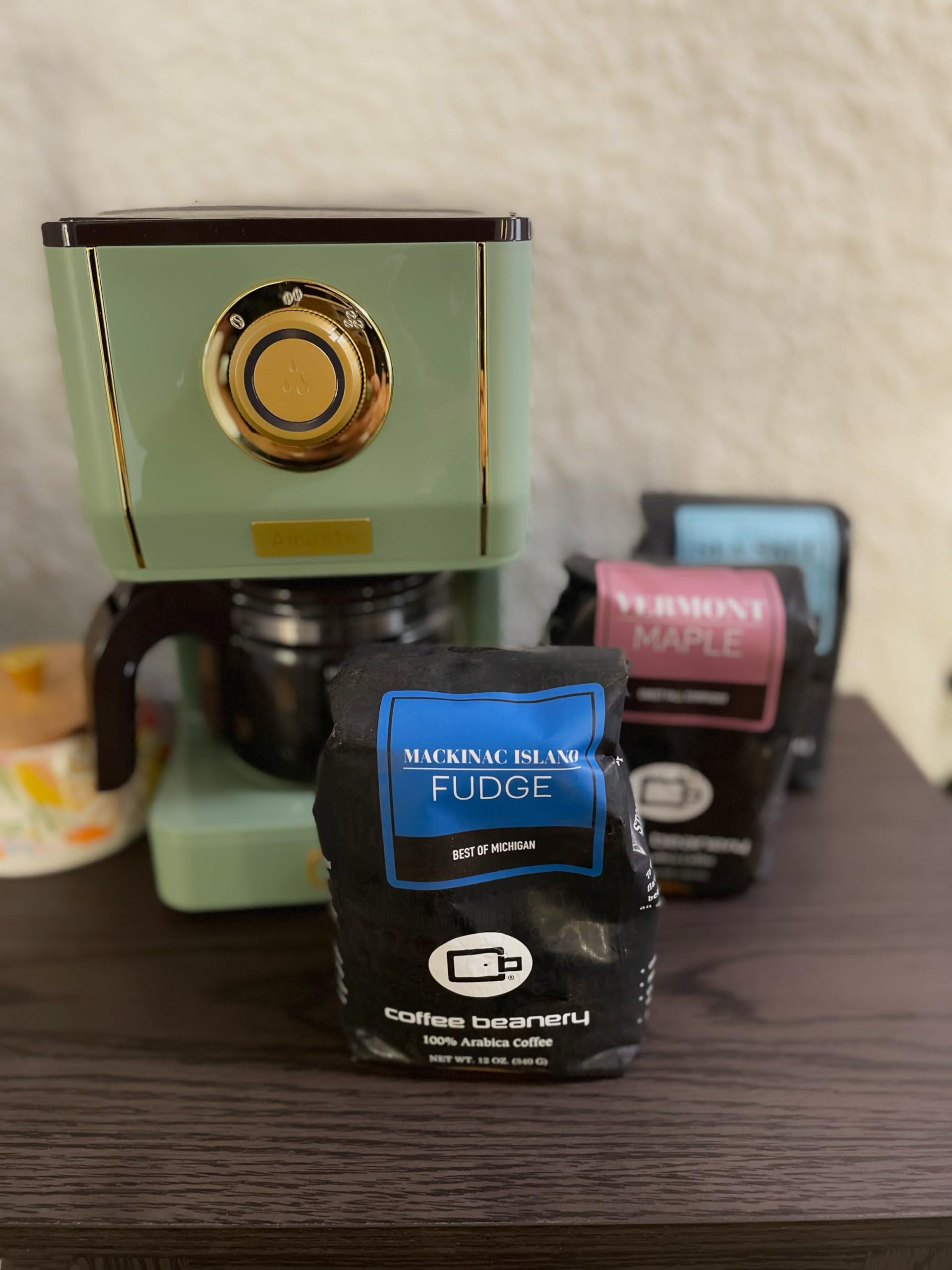 Coffee Beanery Mackinac Island Fudge by Coffee Beanery | 12oz Flavored Whole Bean Coffee Medium Roast Coffee | 100% Specialty Arabica Coffee Whole Bean | Gourmet Coffee Whole Beans