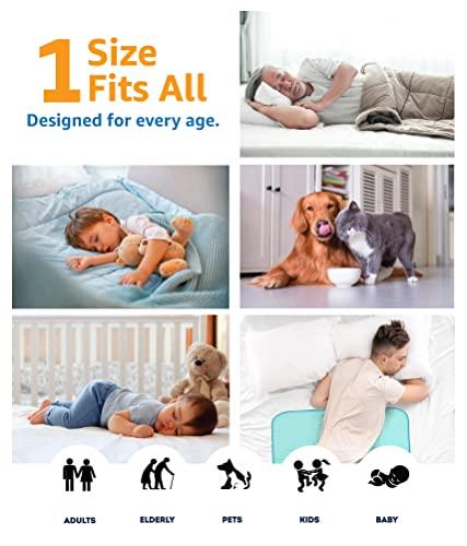 IMPROVIA IMPROVIA® Washable Underpads, 34" x 36" (Pack of 6) - Heavy Absorbency Reusable Incontinence Pads for Kids, Adults, Elderly, and Pets - Waterproof Protective Pad for Bed, Couch, Sofa, Furniture, Floor