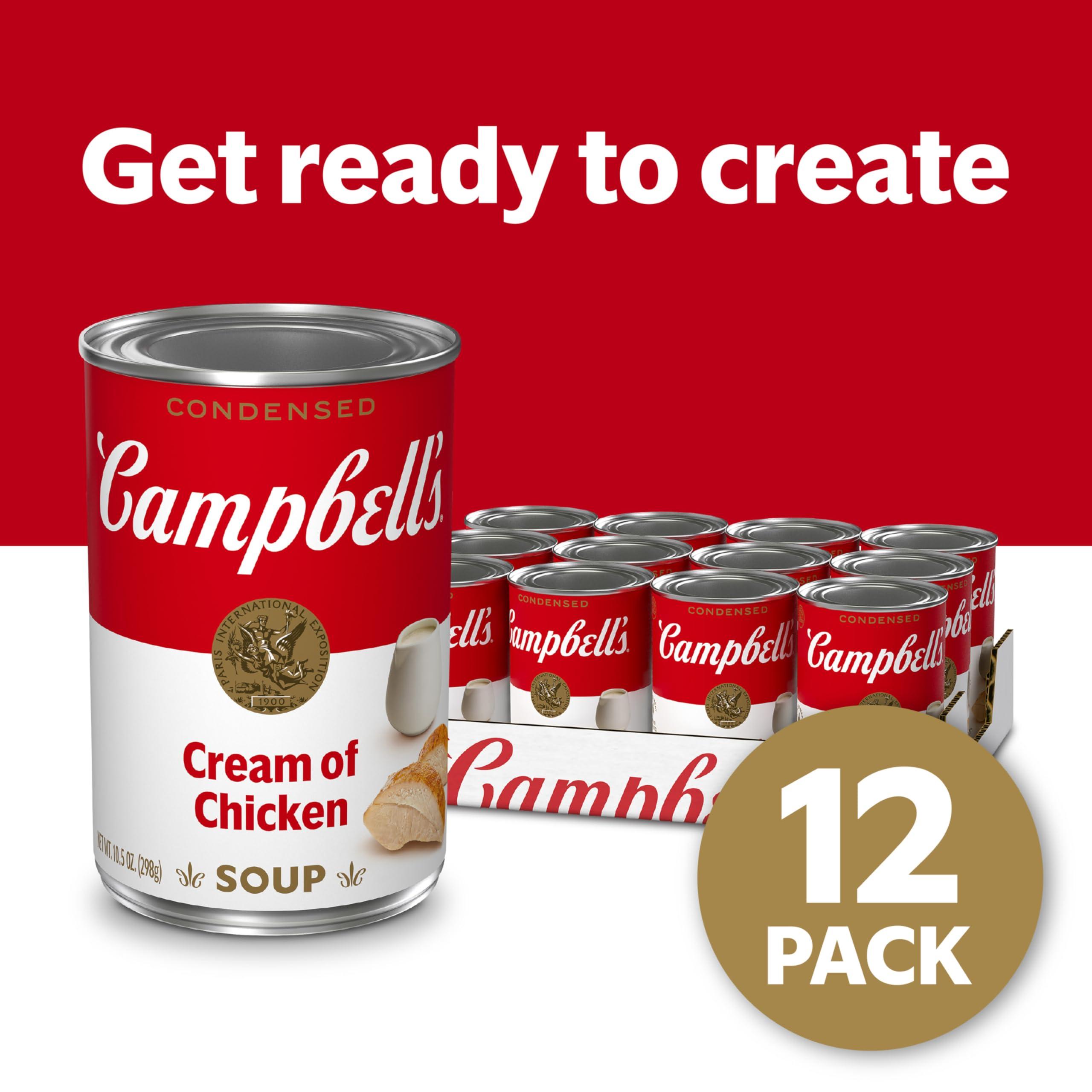 Campbell's Campbell's Condensed Cream of Chicken Soup, 10.5 Ounce Can (Pack of 12)