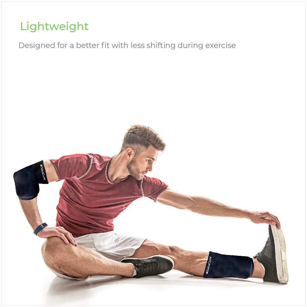 NatraCure FlexiKold Large Gel Ice Pack and NatraCure Gel Cold Sleeve Wrap - Size: Medium