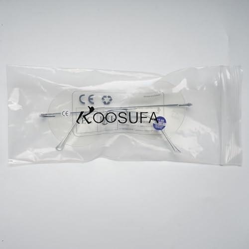 KOOSUFA KOOSUFA Titanium Rimless Round Reading Glasses 1.5 Blue Light Blocking Eyeglasses Readers Frameless Lightweight Eyewear for Men Women, Black+golden+silver