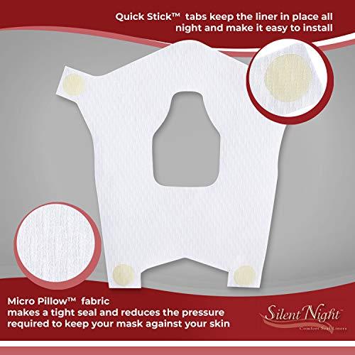 SILENT NIGHT COMFORT SEAL LINERS Silent Night Full Face Cpap Mask Liners - Reduce Noisy Air Leaks and Painful Blisters - Cpap Supplies and Accessories - Large