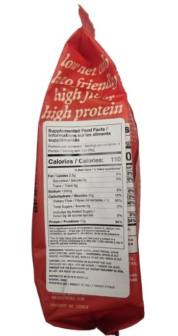 Pete\'s Pasta Pete\'s Pasta 3 Pack Elbow Noodles Pasta 8oz 7g Low Carb Pasta 17g High Protein Pasta Authentic Italian Keto Pasta Noodles Healthy Low Calorie Elbow Pasta Wheat Pasta Imported from Italy