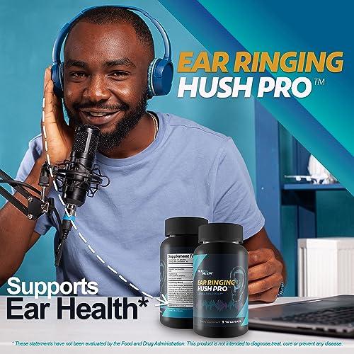 True You Health Ear Ringing Hush Pro - Tinnitus Relief for Ringing Ears - Hearing Support Supplement - Support Reduced Swelling & Improved Circulation for Ear Ringing Relief - Natural Formula Ear Ringing Pills