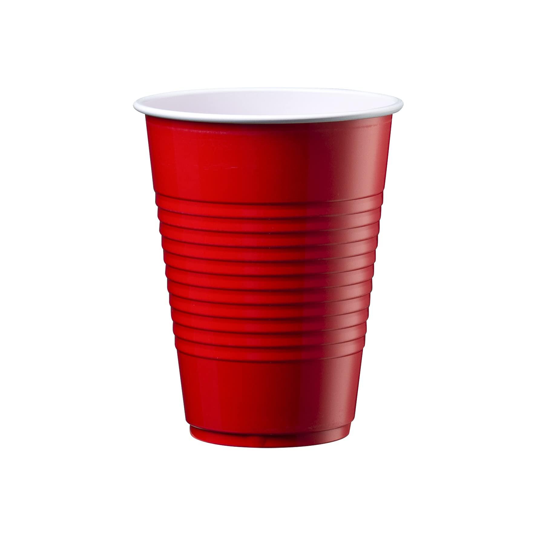 Comfy Package Comfy Package [Case of 1,440 16 oz. Disposable Plastic Red Cups, Party Drinking Cups for Events and Everyday Use