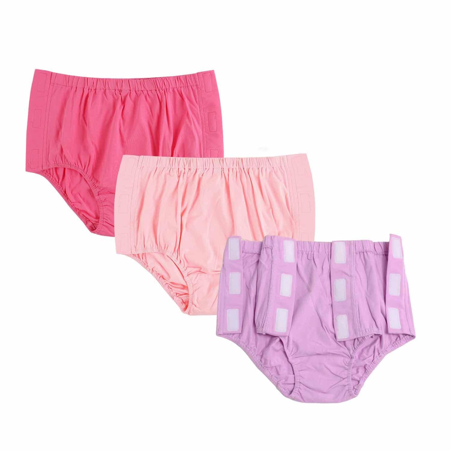 Lmaray 3 Pack Post Surgery Underwear, Adaptive Underwear, Tear Away Underwear, Incontinence Underpants, Reusable Stick-on Briefs